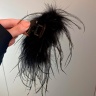 Заколка для волос крабик с перьями черный