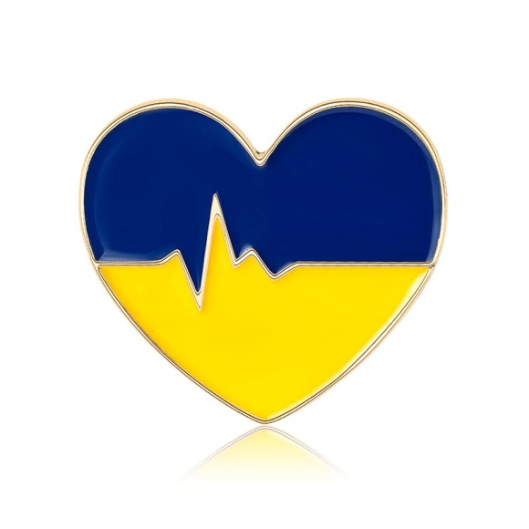 Брошь сердце Пульс Украина