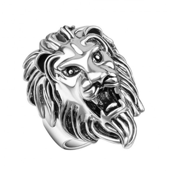 Мужское кольцо Голова Льва