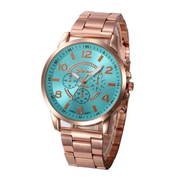 Женские часы с металлическим браслетом Geneva Blue