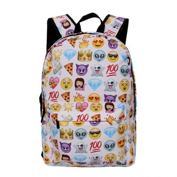 Рюкзак зі смайликами Emoji White