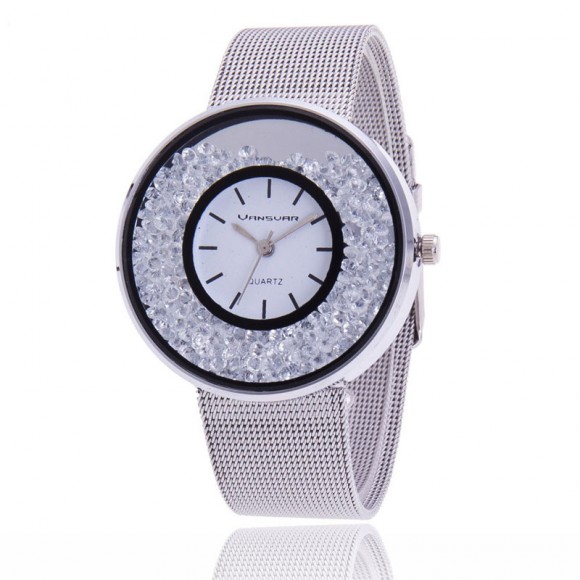 Жіночий годинник з металевим браслетом Crystal