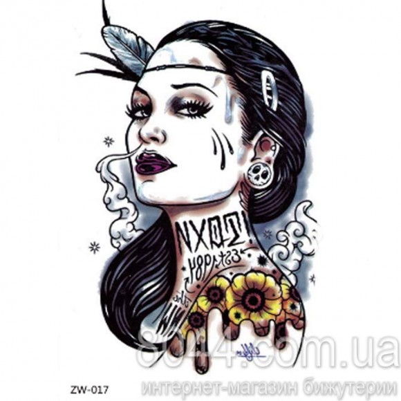 Тимчасовий тату - Дівчина Амазонка 187