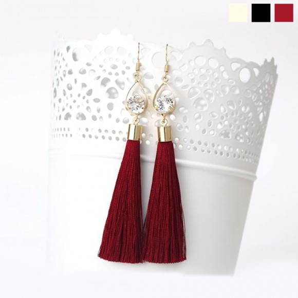 Серьги кисточки Капелька