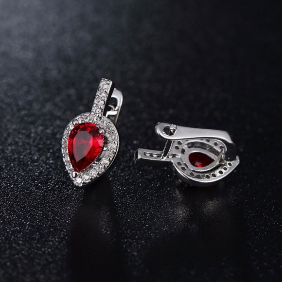 Сережки з англійським замком Серце Сережки з англійським замком Серце