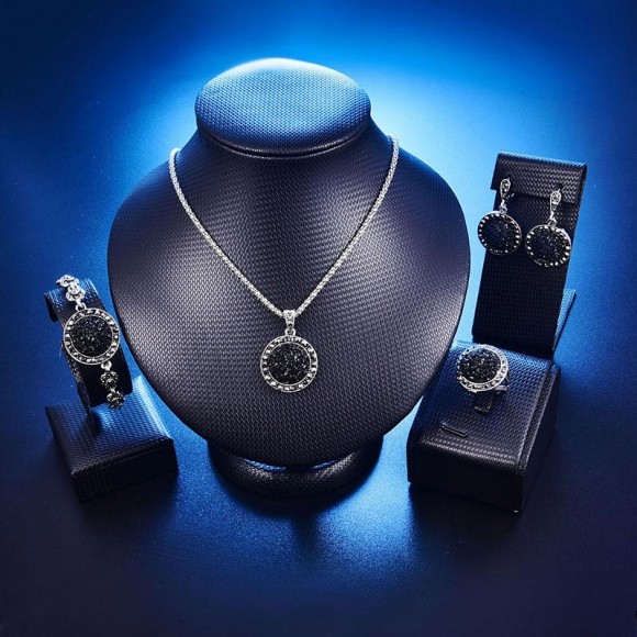 Агатова крихта: сережки, кулон, браслет, кільце