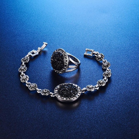 Агатова крихта: сережки, кулон, браслет, кільце