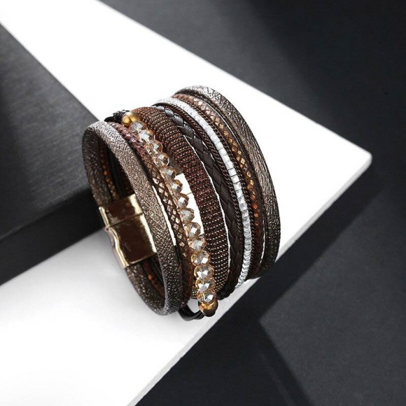 Жіночий шкіряний браслет Дарві