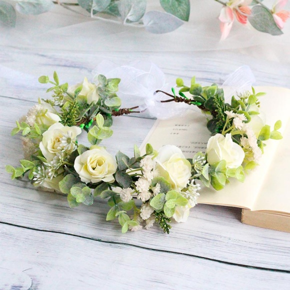 Вінок на голову з квітами Романтика