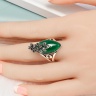 Кольцо в турецком стиле зеленая капля