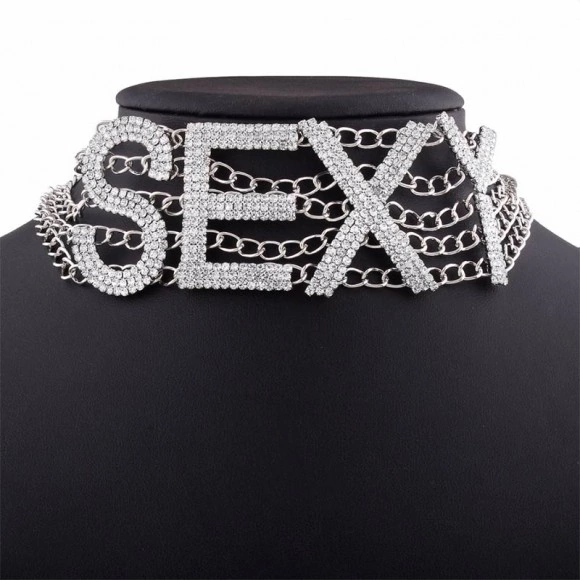 Чокер с кристаллами SEXY