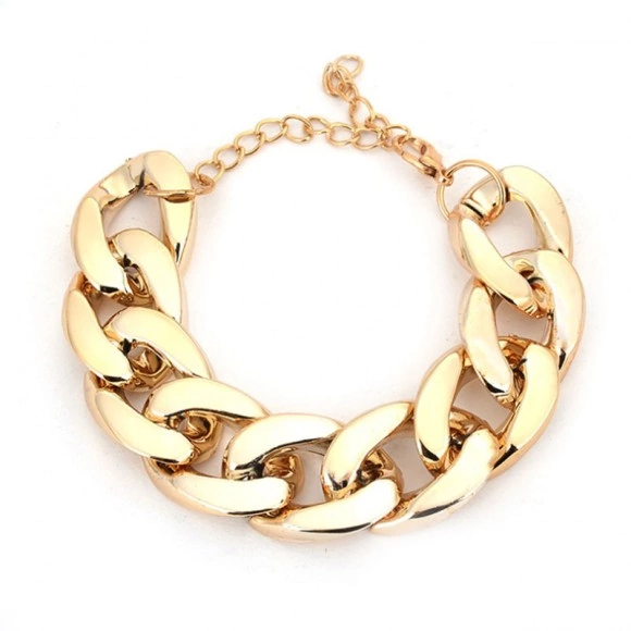 Браслет ланцюжок Thick chain золотистого кольору
