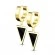 Серьги подвески из стали Треугольник Spikes SE3802