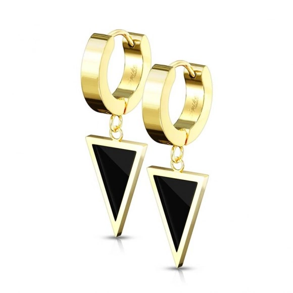 Серьги подвески из стали Треугольник Spikes SE3802