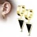 Серьги подвески из стали Треугольник Spikes SE3802
