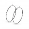 Серьги кольца из стали Spikes Серебристые SEH01S