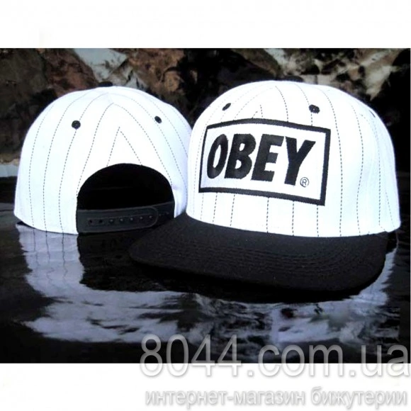 Кепка с прямым козырьком Obey Black & White