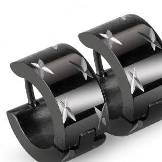 Сережки кільця зі сталі Spikes SE2123