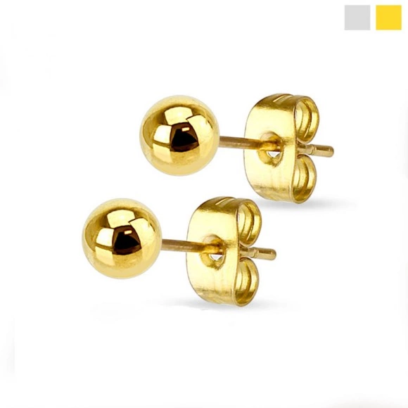 Серьги гвоздики из стали Spikes Шар SSEB