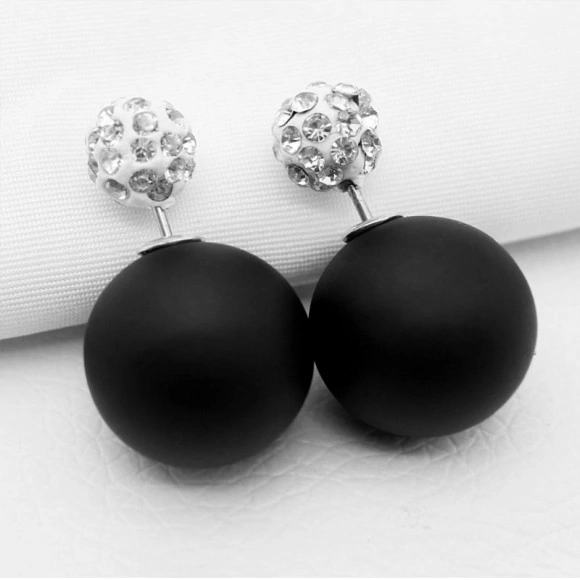 Сережки кульки Діор (Dior) кристалами сваровські