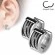 Серьги кольца из стали Spikes Зебра SEZ-17