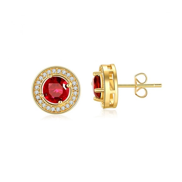Сережки гвоздики з цирконом Elegent