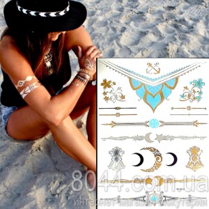 Флеш тату металлические — Набор ассорти Месяц YH — 012 Флеш тату металлические — Набор ассорти Месяц YH — 012