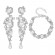 Весільний набір прикрас Перлини: сережки та браслет