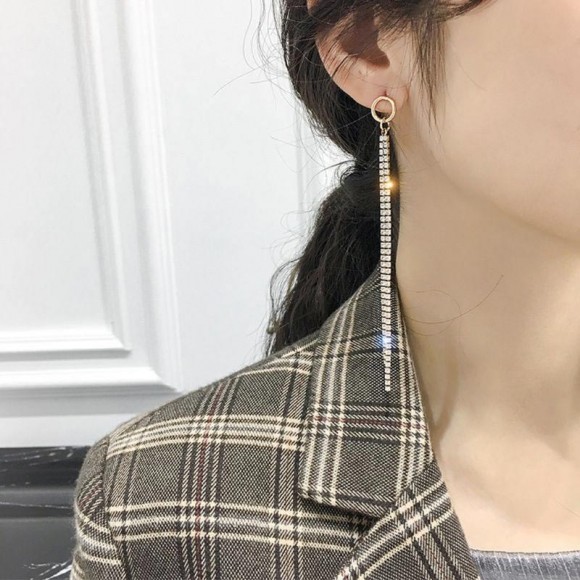 Сережки довгі із шпилькою для волосся Сережки довгі із шпилькою для волосся