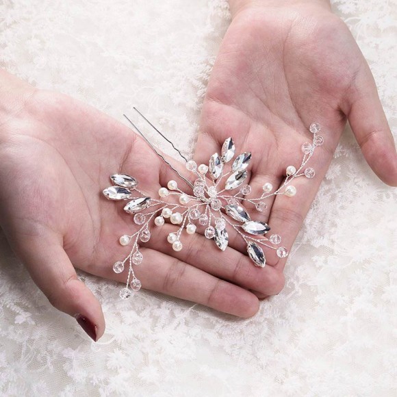 Весільна шпилька для волосся Кристал