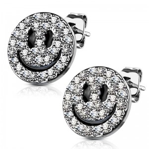 Сережки гвоздики Смайлик Spikes EA-051 Сережки гвоздики Смайлик Spikes EA-051