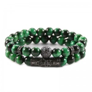 Браслет из натурального зеленого Тигрового глаза 2 шт Браслет из натурального зеленого Тигрового глаза 2 шт