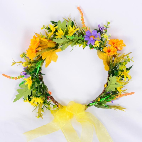 Вінок на голову з квітами Осінні фарби