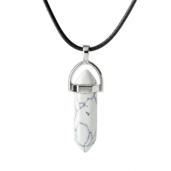 Кулон Кристалл маятник на чёрном шнурке  Кулон Кристалл маятник на чёрном шнурке