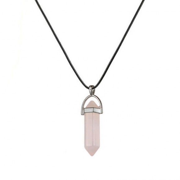 Кулон Кристалл маятник на чёрном шнурке  Кулон Кристалл маятник на чёрном шнурке