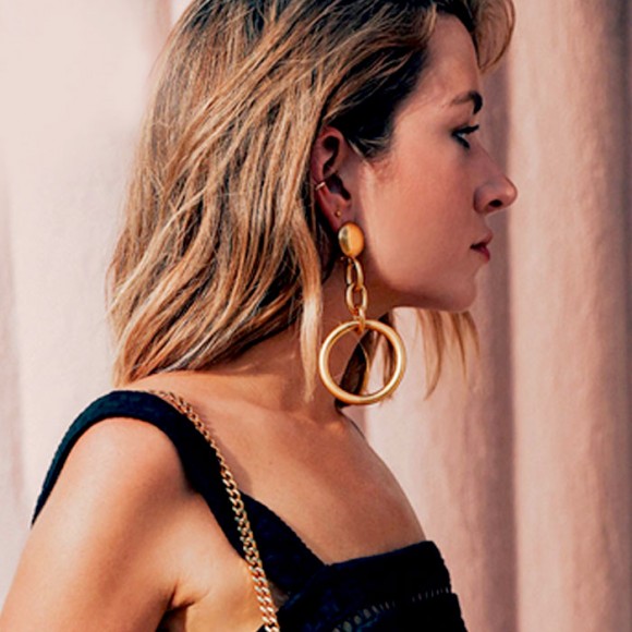 Сережки каблучки Аманда з ланцюжком Сережки каблучки Аманда з ланцюжком