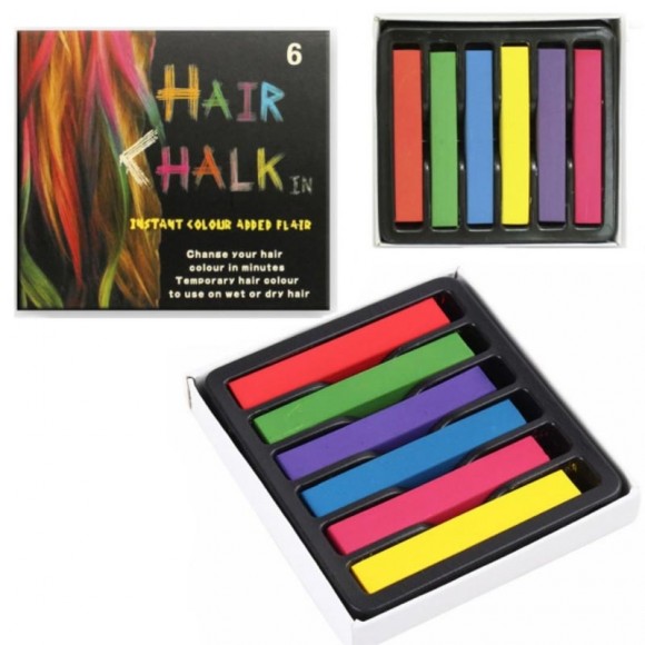 Цветные мелки для волос Hair Chalk 6 штук