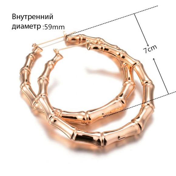 Серьги кольца Сircle бамбук Серьги кольца Сircle бамбук