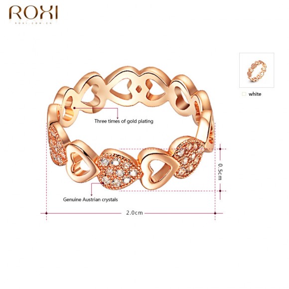 Кольцо Сердечки Roxi