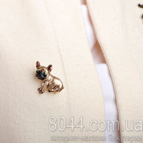 Брошь Французский бульдог
