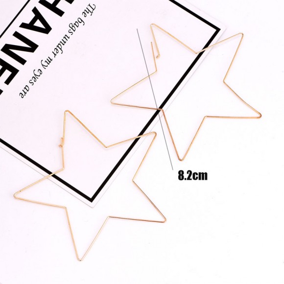 Серьги кольца Звезда