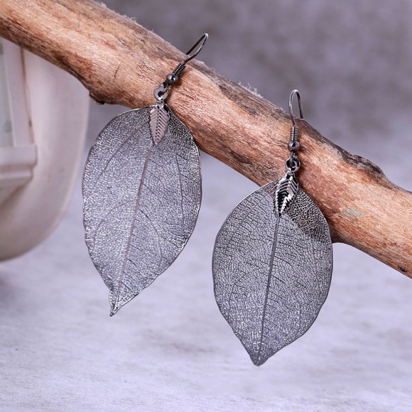 Серьги подвески Ажурный лист Серьги подвески Ажурный лист