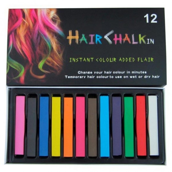 Цветные мелки для волос Hair Chalk 12 штук