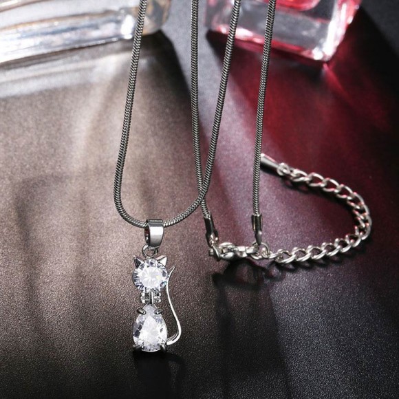 Набор украшений Коты: кулон и серьги