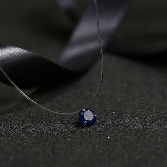 Кулон камушек на леске Кристалл невидимка разноцветный