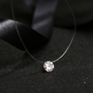 Кулон камушек на леске Кристалл невидимка разноцветный Кулон камушек на леске Кристалл невидимка разноцветный