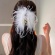 Заколка для волос крабик с перьями