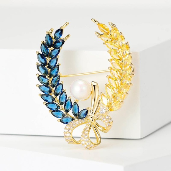 Брошь колосок пшеницы Крылья