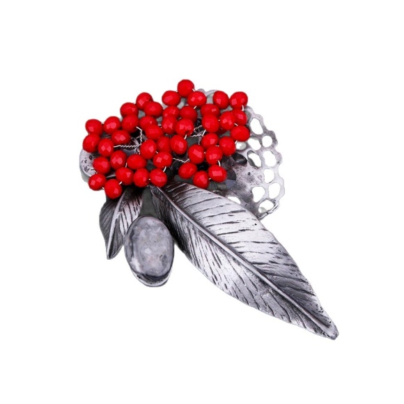 Вінтажна брошка Горобина