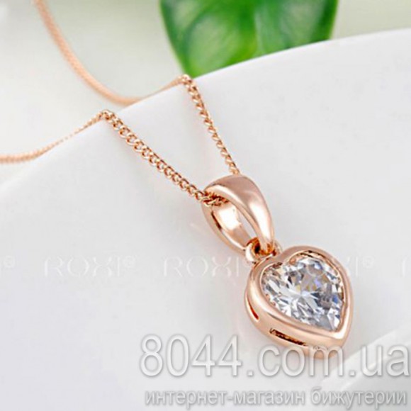 Кулон із ланцюжком Серце Roxi